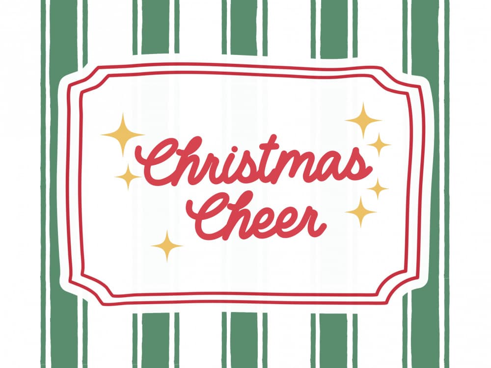 Festive Christmas Cheer by Jolly and Dash — canvas wall art