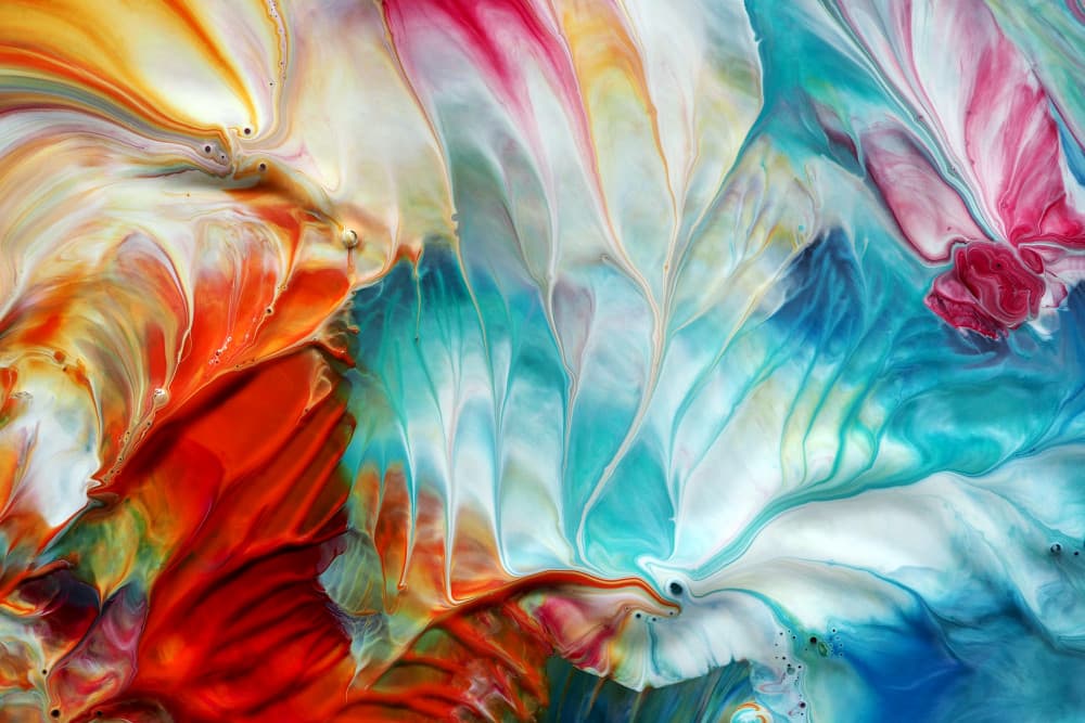 Vibrant Abstract Flow by Heidi Westum — canvas wall art
