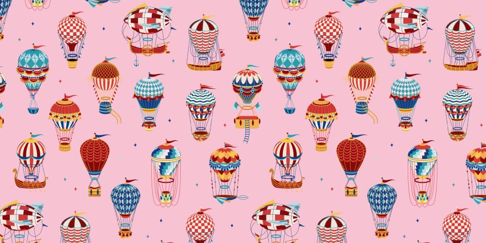 Whimsical Hot Air Balloons by Sue Skellern — canvas wall art