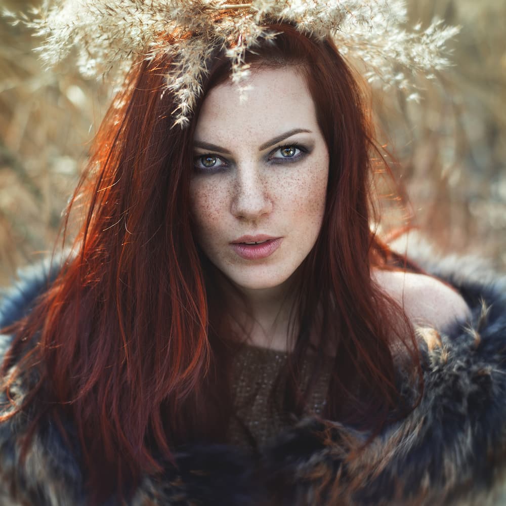 Bohemian Reed Crown Woman by Ravena July — canvas wall art