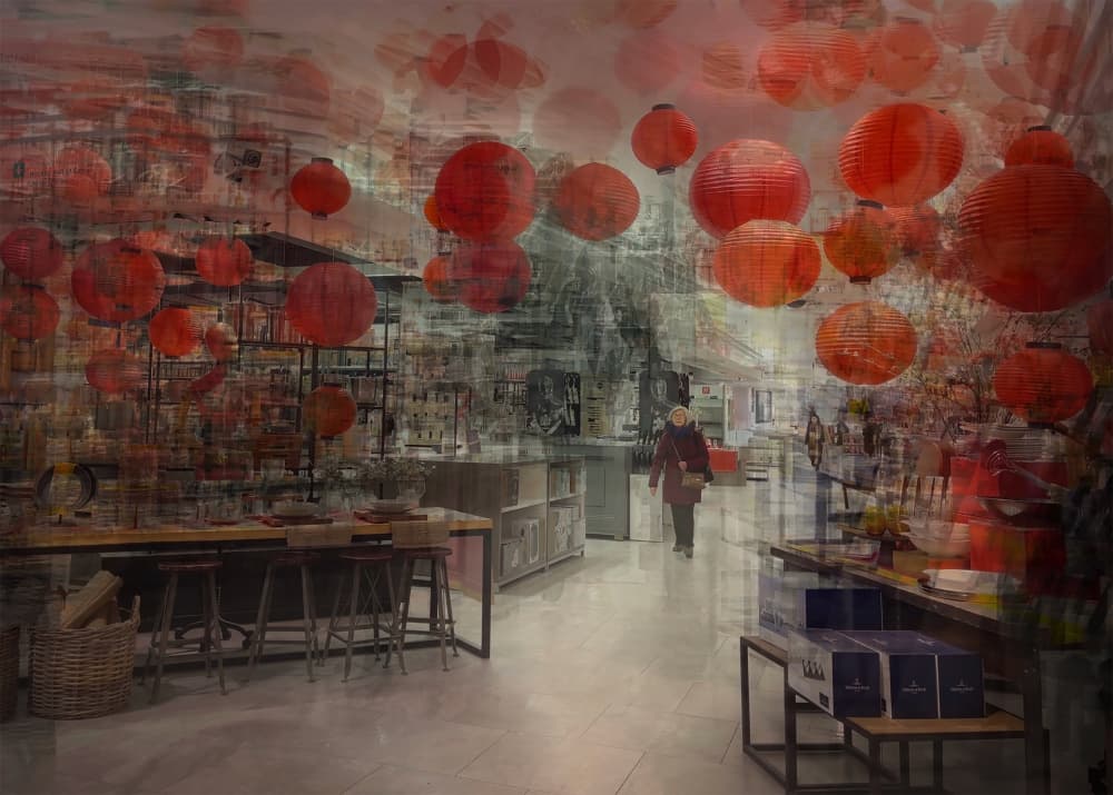 Festive Lanterns Shop by Fan Lin (APA) — canvas wall art