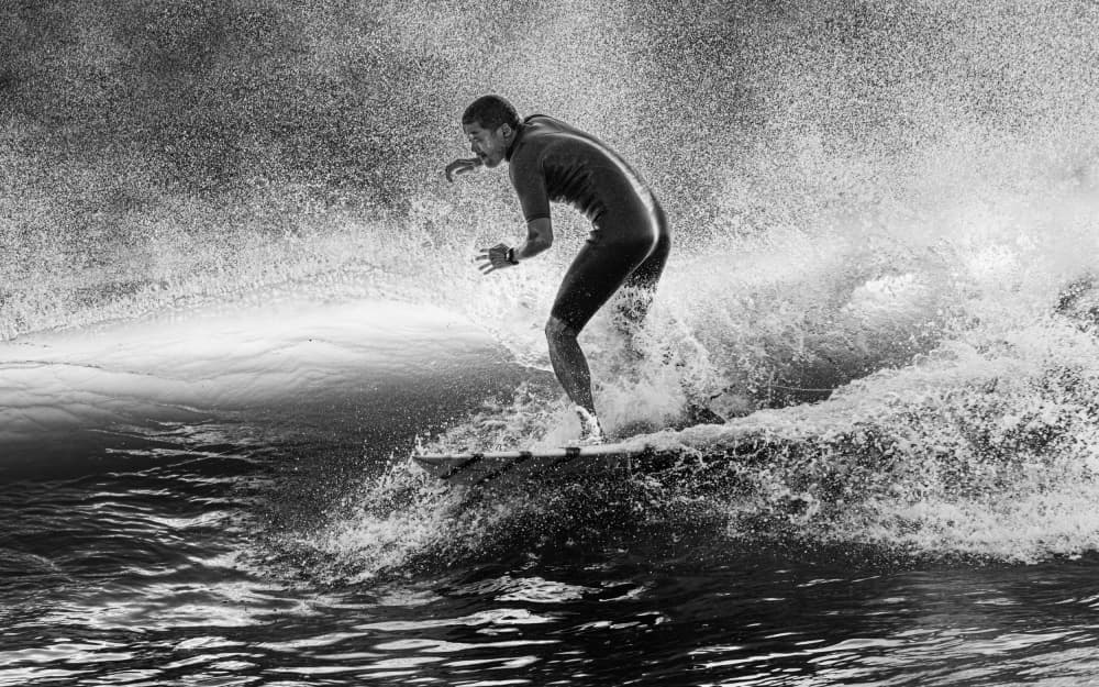 Powerful Ocean Surfing by Makihiko Hayama — canvas wall art