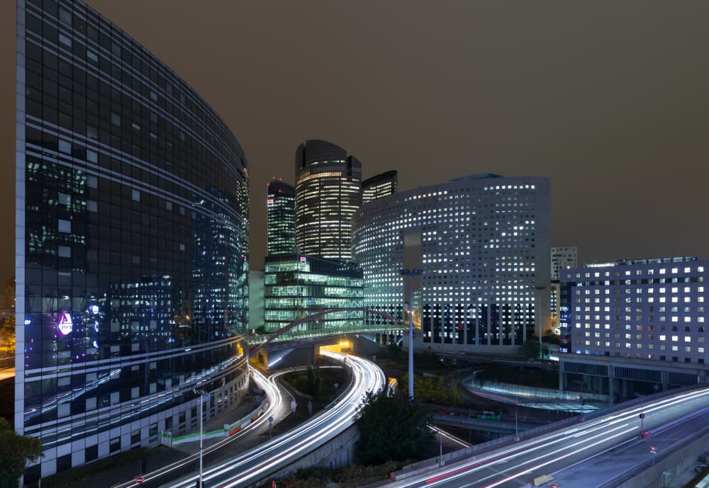 Urban Night Lights by Paulo Nogueira — canvas wall art