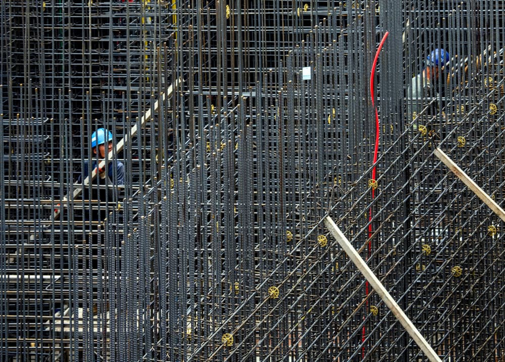 Construction Rebar Grid by HAN dong hee — canvas wall art