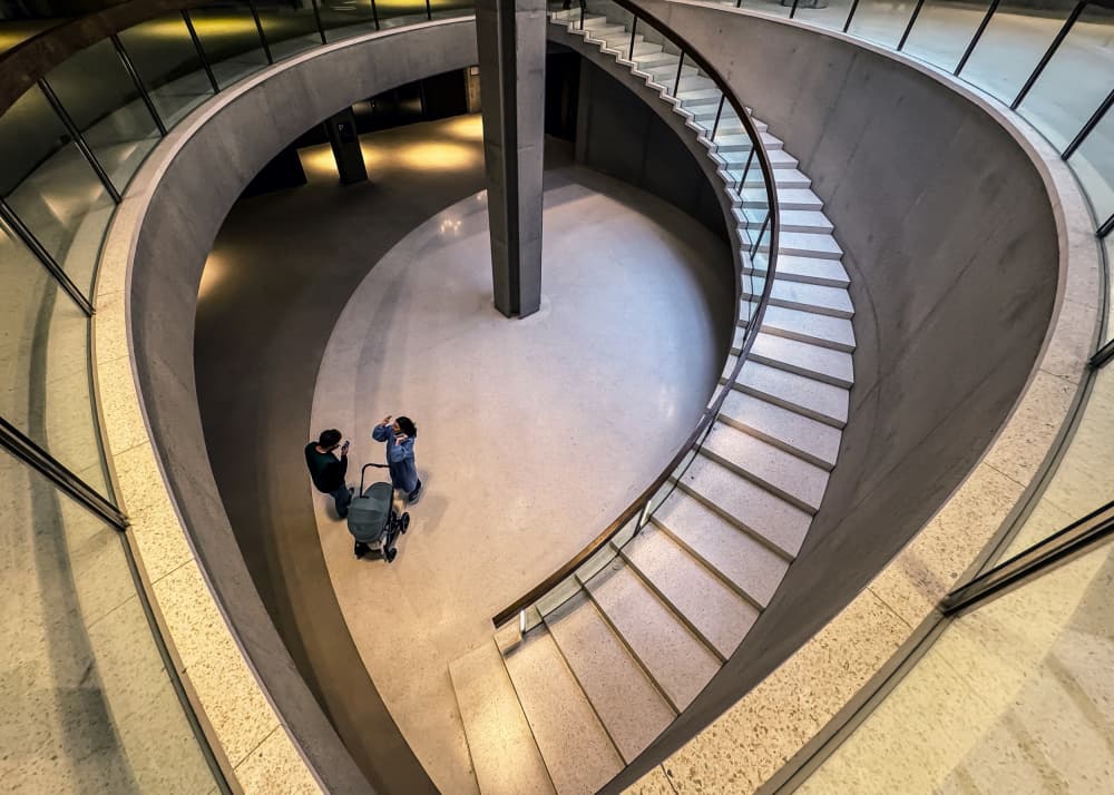 Modern Spiral Staircase by Lus Joosten — canvas wall art