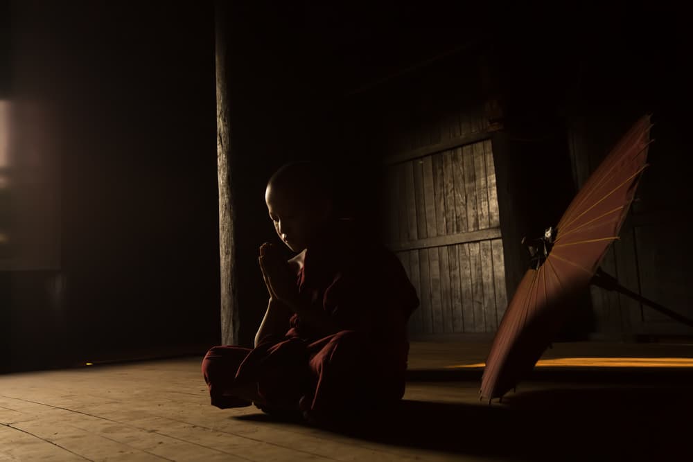 Serene Monk Meditation by Gunarto Song — canvas wall art