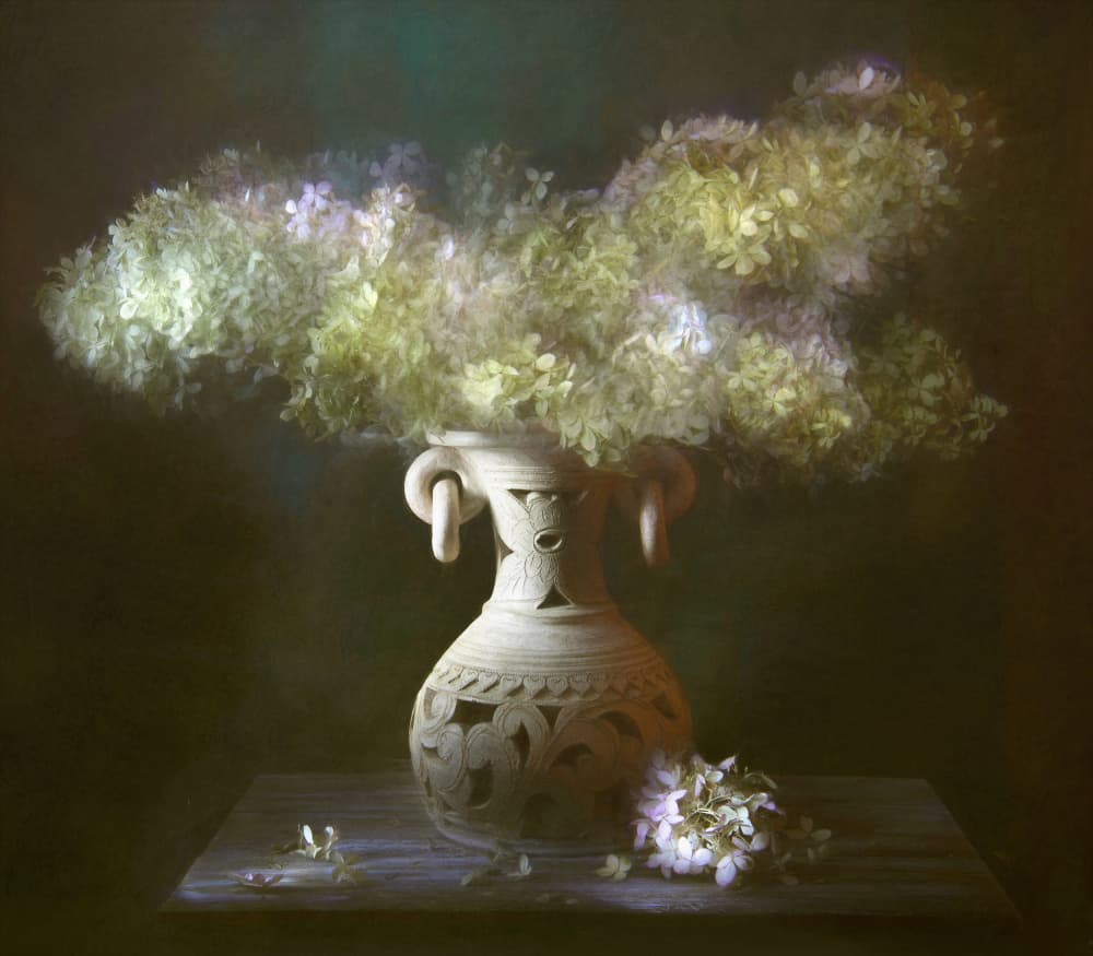 Soft Floral Still Life by Catherine Wang — canvas wall art