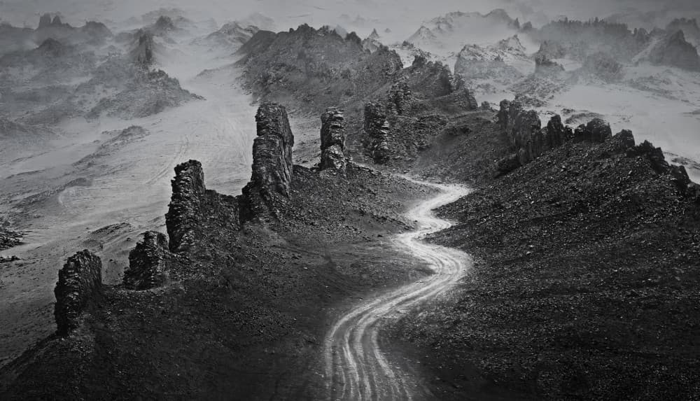 Winding Mountain Path by Leah Xu — canvas wall art