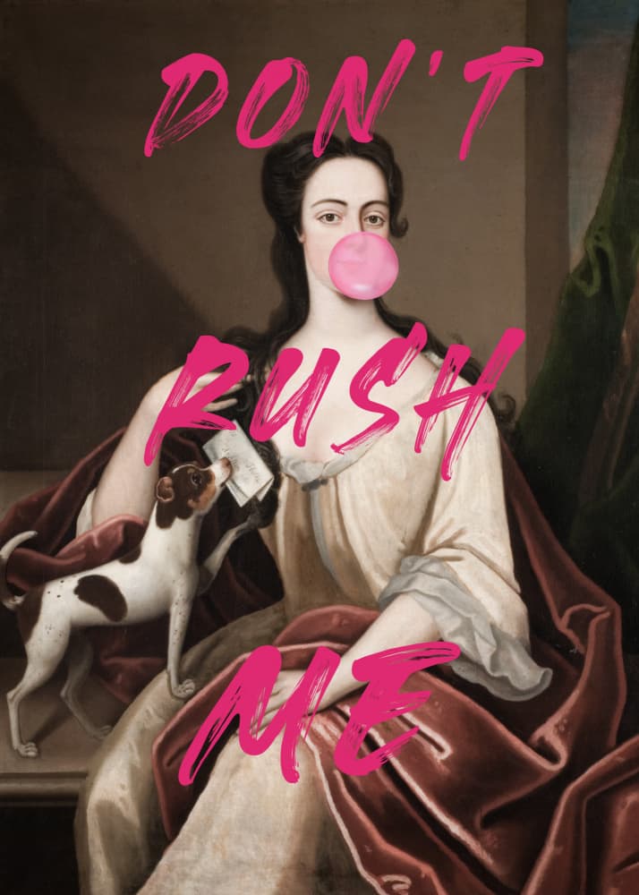 Don't Rush Me Portrait by The Art Concept — canvas wall art