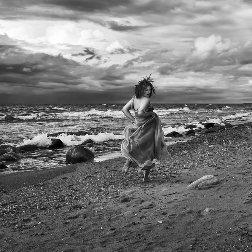 Wild Shore Woman by Silvija Danelsone — canvas wall art