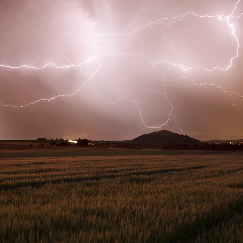 Dramatic Lightning Storm by Nicolas Schumacher — canvas wall art