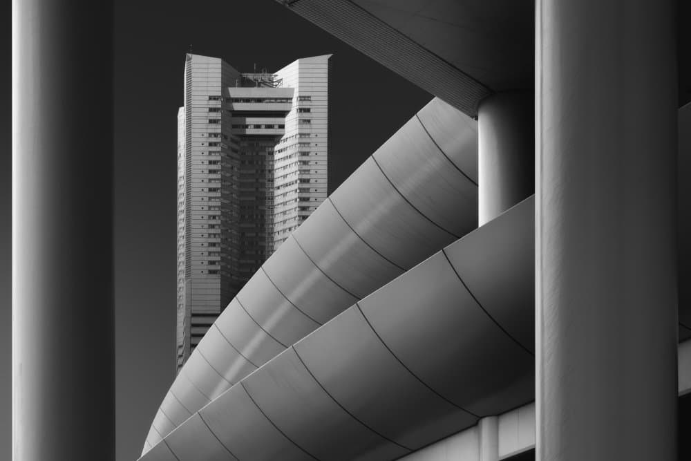 Modern Urban Architecture by Akira TAKAUE — canvas wall art
