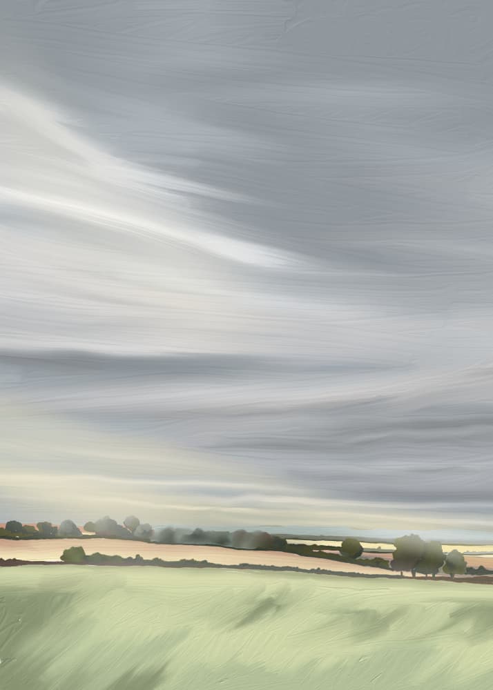 Calm Countryside Sky by Jenna Alheit — canvas wall art