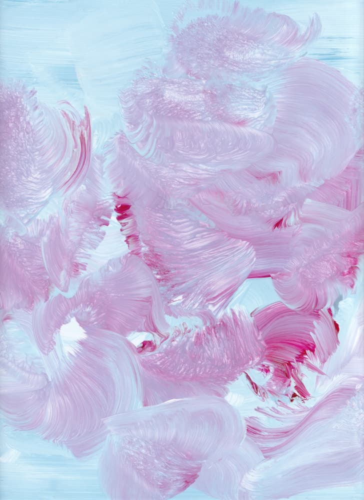 Fluid Pink Blue Hues by Maira Ribena — canvas wall art