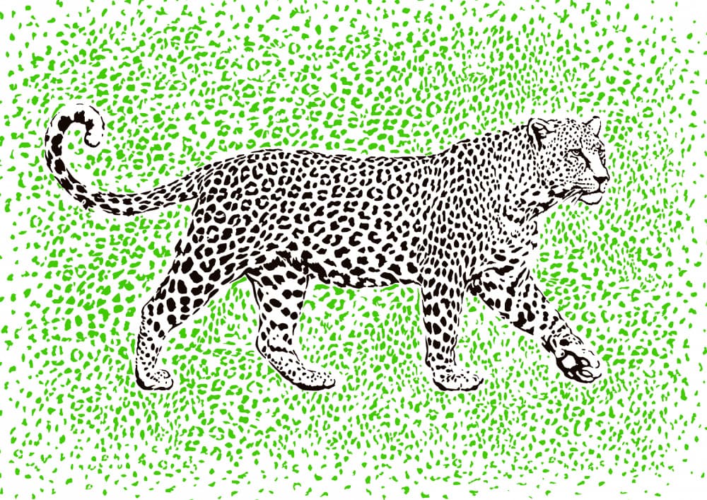Leopard In Green Jungle by Carlo Kaminski — canvas wall art
