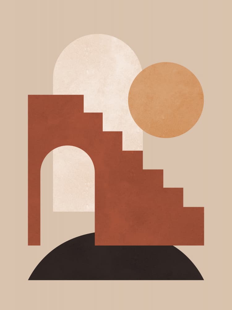 Abstract Desert Stairs by Vitor Costa — canvas wall art