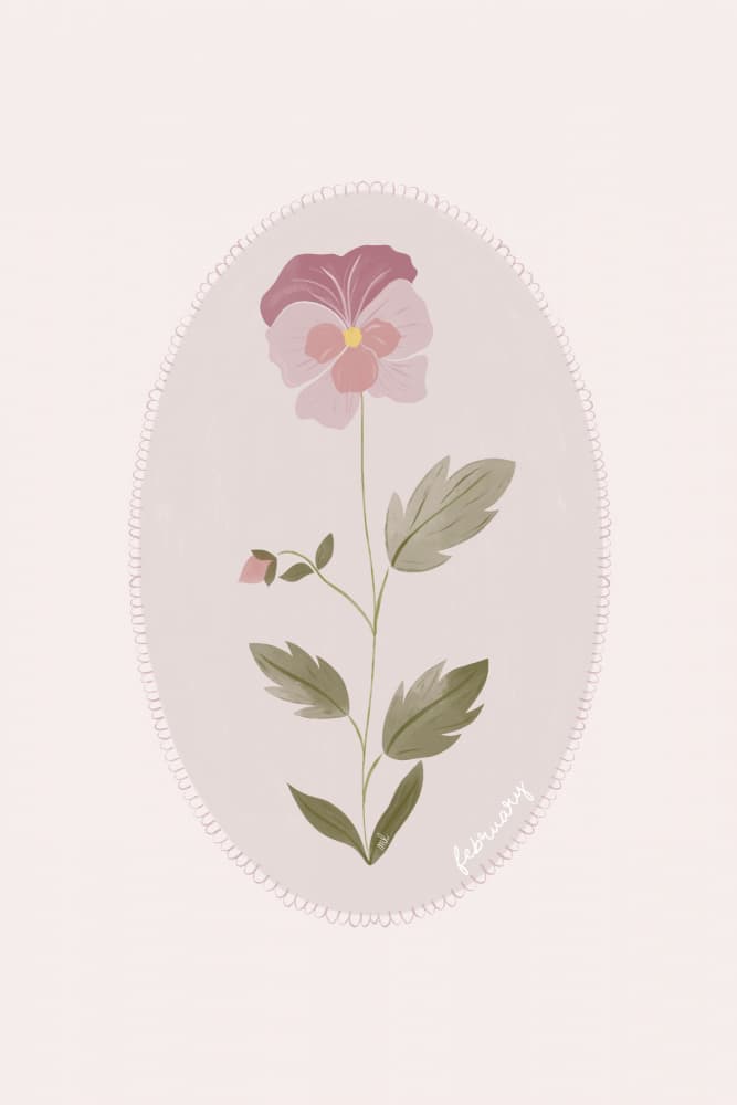Pink Pansy Bloom by Menina Lisboa — canvas wall art