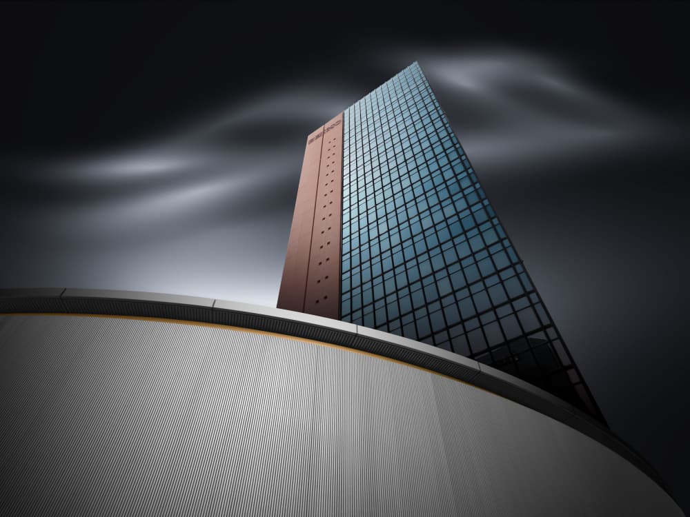 Modern Skyscraper Curves by Shuchuan Liu — canvas wall art