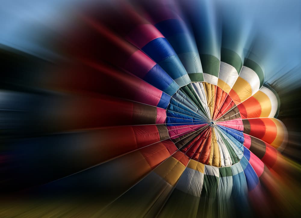 Vibrant Balloon Interior by Erhard Batzdorf — canvas wall art
