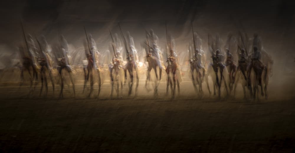 Epic Cavalry Charge by Yomn Almonla 🇸🇦 — canvas wall art