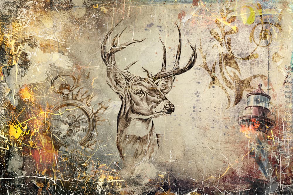 Rustic Buck Adventure by Rafal Kulik — canvas wall art