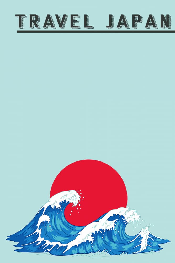 Travel Japan Waves by jay stanley — canvas wall art