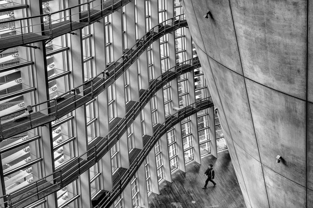 Modern Concrete Interior by Lior Yaakobi — canvas wall art