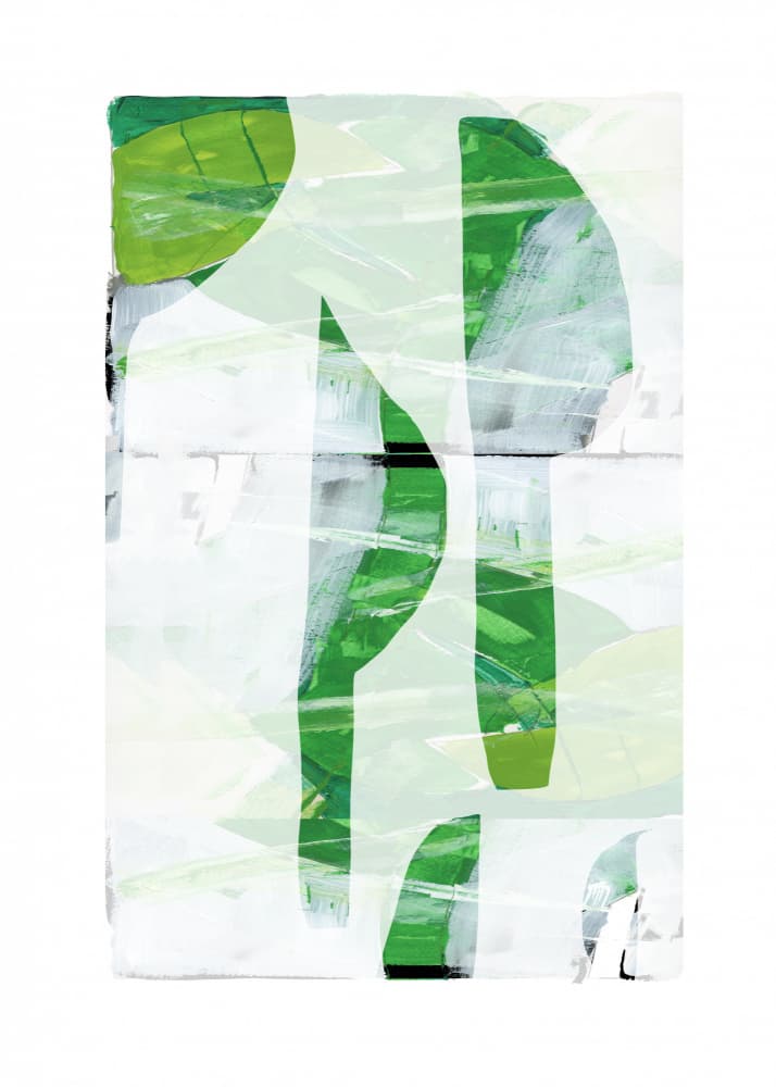 Vibrant Green Abstract by cartissi — canvas wall art