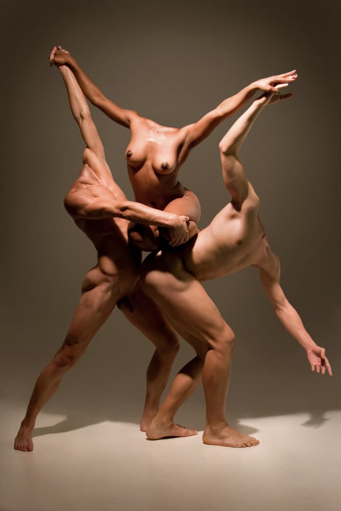 Graceful Nude Embrace by DDiArte — canvas wall art