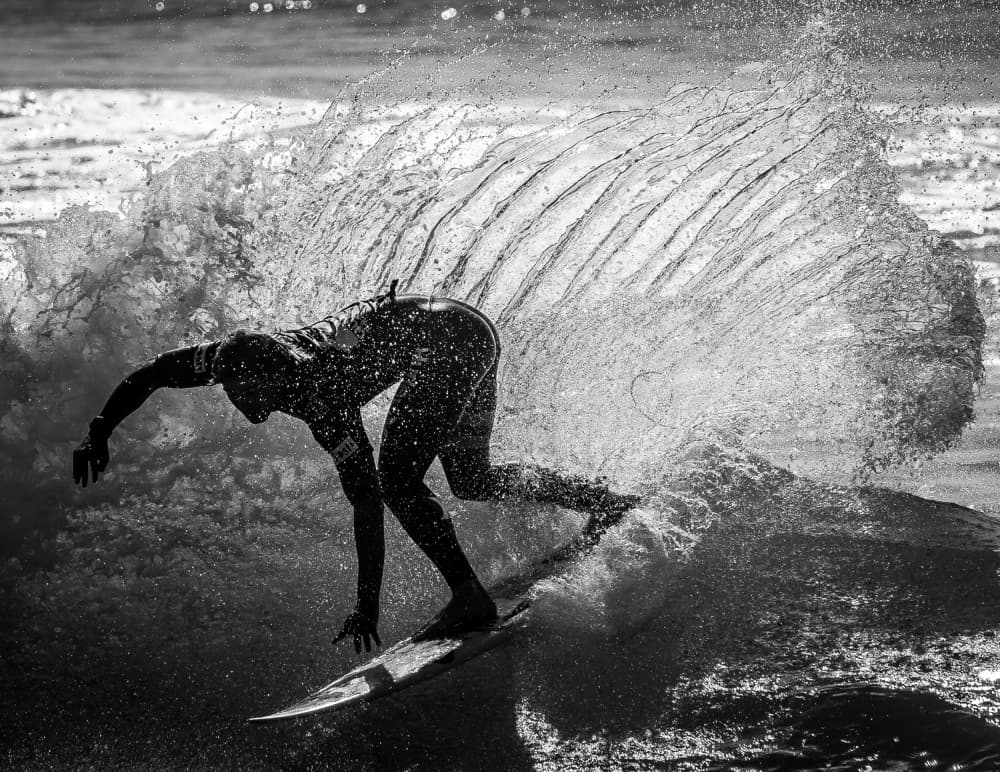 Dynamic Surfer Splash by Eric Verbiest — canvas wall art