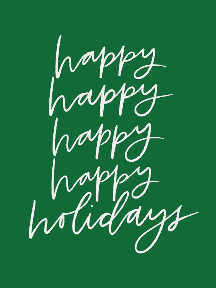 Happy Happy Holidays by Jolly and Dash — canvas wall art