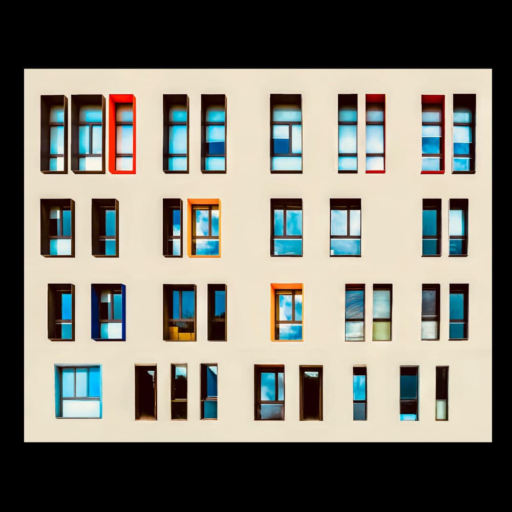 Colorful Window Reflections by Arnon Orbach — canvas wall art