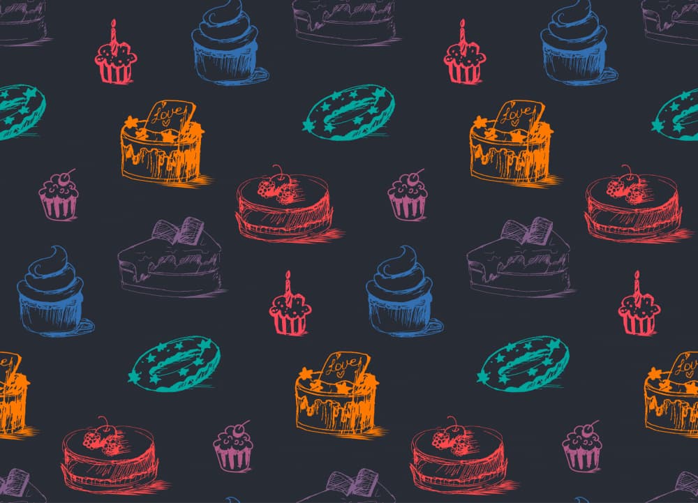 Sweet Dessert Pattern by Marika Barsrsind — canvas wall art