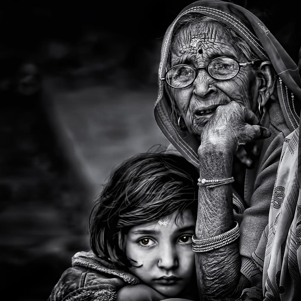 Generations Indian Portrait by Piet Flour — canvas wall art