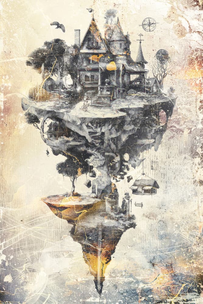 Floating Fantasy Island by Rafal Kulik — canvas wall art