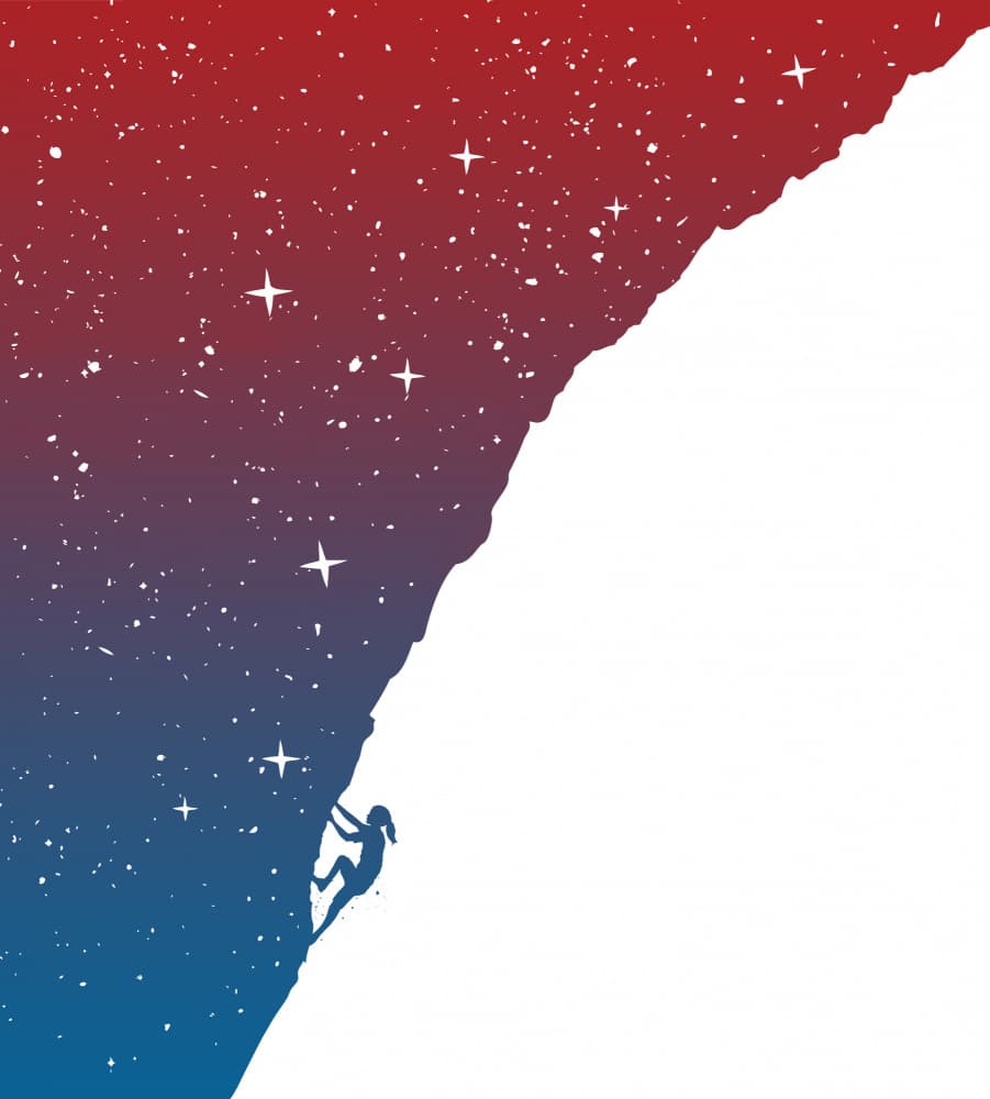 Starry Mountain Climb by Balazs Solti — canvas wall art