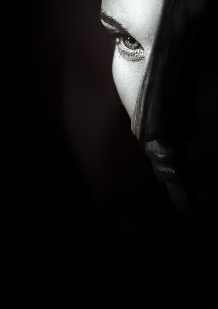 Intense Shadowed Gaze by Toni Fidanza — canvas wall art