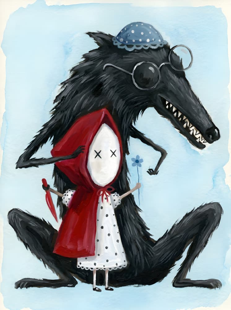 Twisted Red Riding Hood by HUGO — canvas wall art