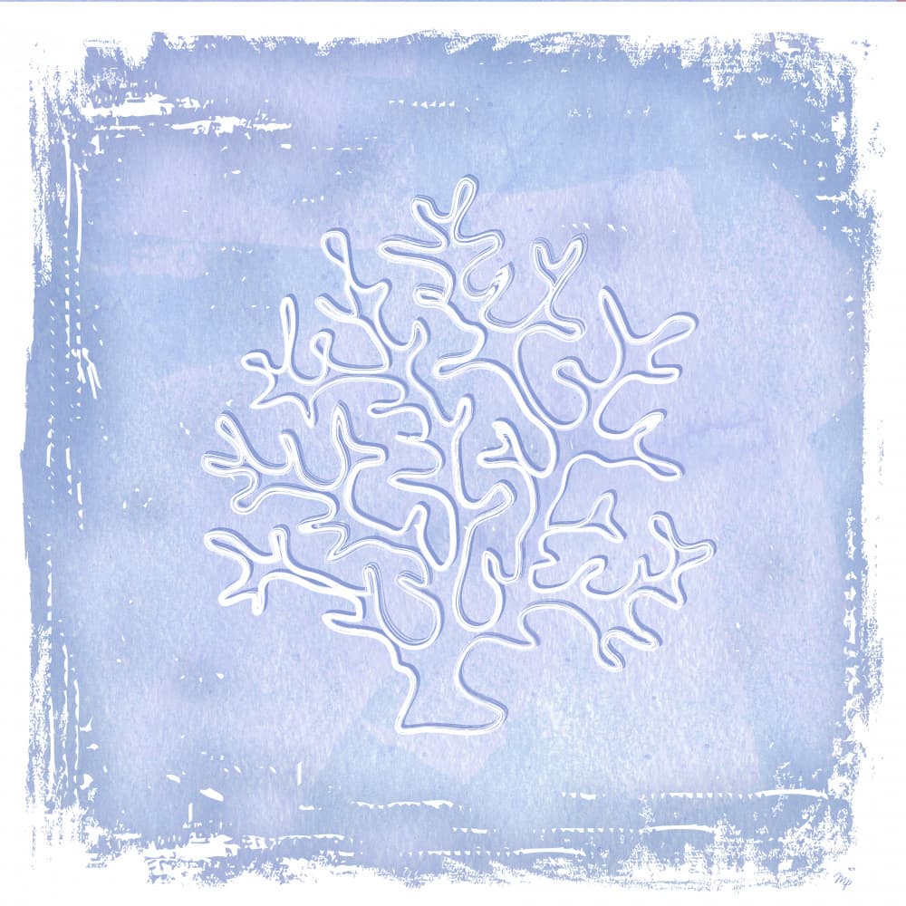 Serene Blue Coral by Martina — canvas wall art