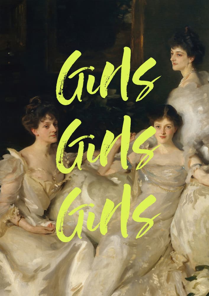 Elegant Girls Portrait by Talitha McQueen — canvas wall art