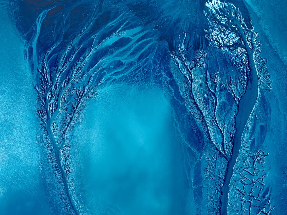 Icy Blue River Patterns by Mei Xu — canvas wall art