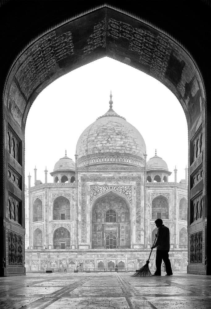 Taj Mahal Morning Sweep by Andrei Nicolas - The Traveler — canvas wall art