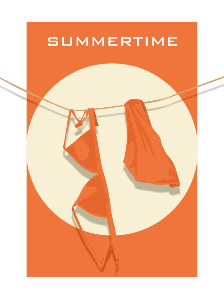 Summertime Laundry Day by Marja van den Hurk — canvas wall art