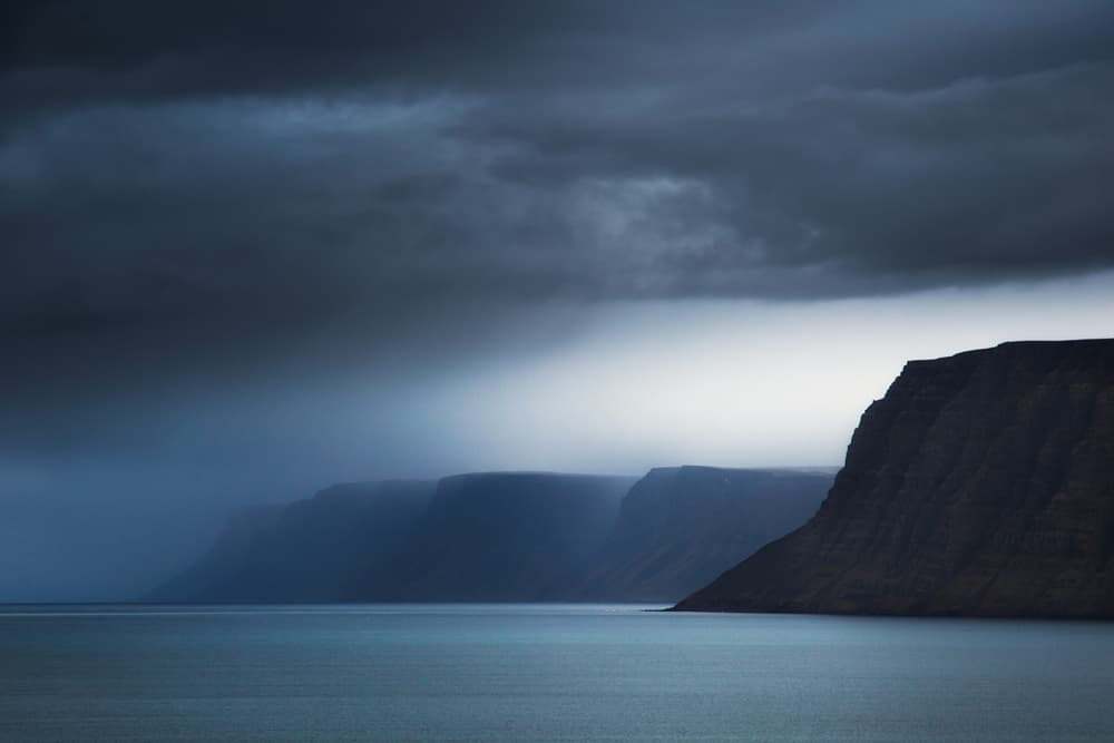Stormy Ocean Cliffs by swapnil deshpande — canvas wall art