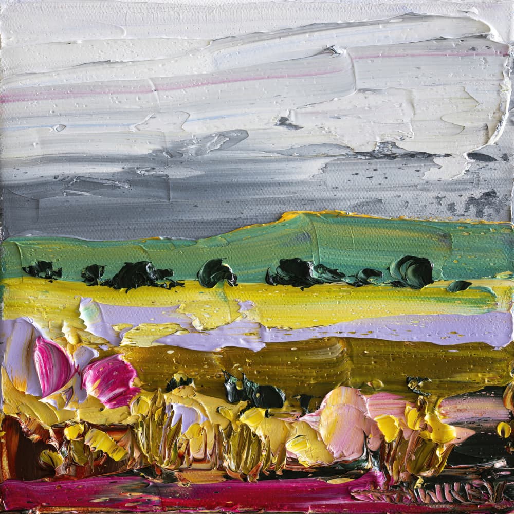 Vibrant Countryside Fields by Angela Hawkey — canvas wall art