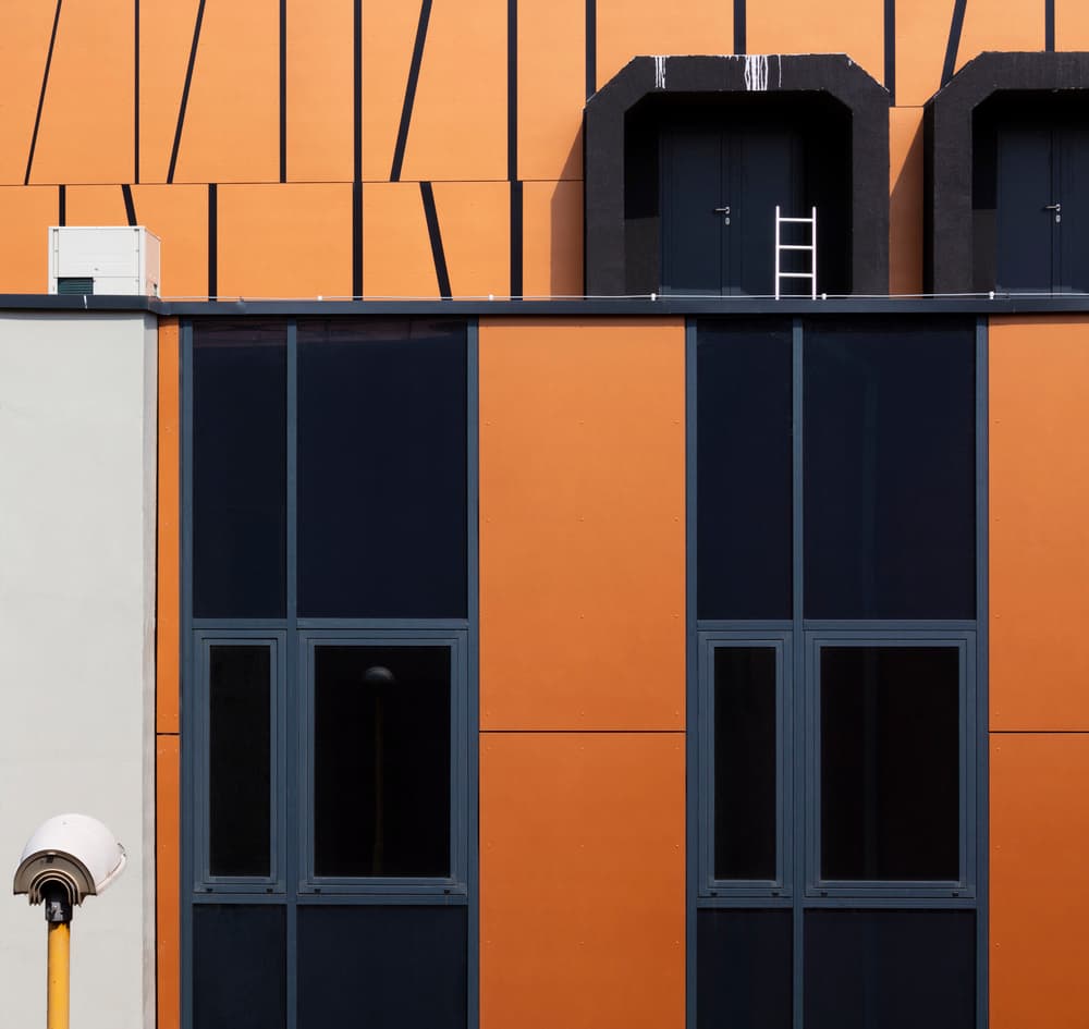 Modern Orange Geometry by Peter Hrabinsky — canvas wall art
