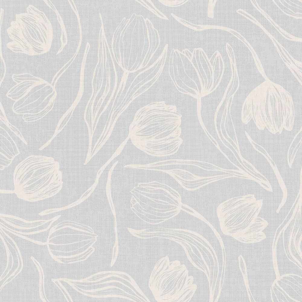 Gentle Blue Tulips by Alexandra Weise — canvas wall art