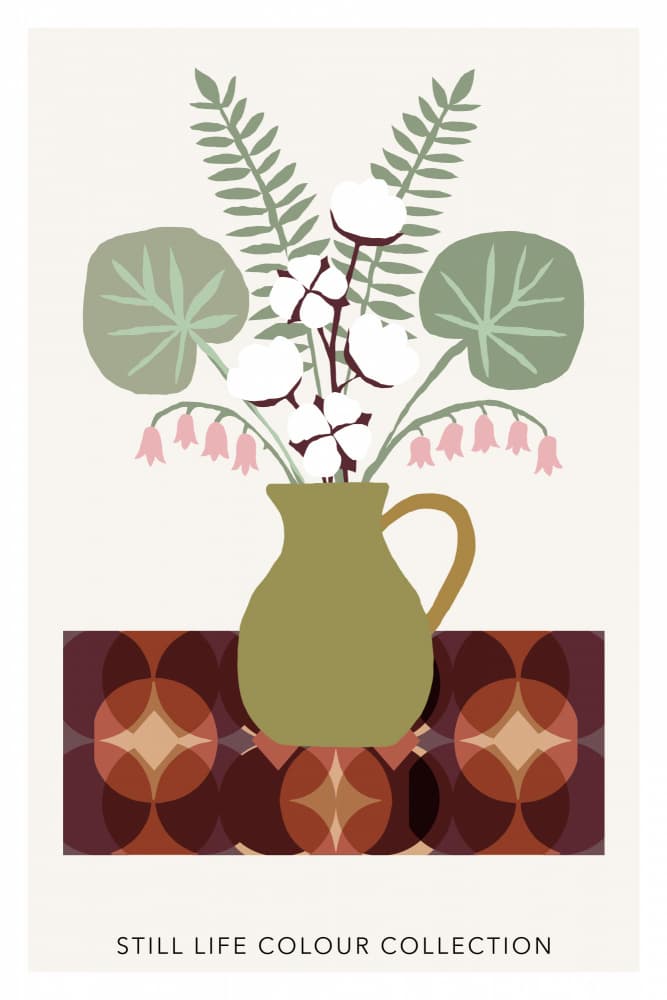 Modern Floral Still Life by casa cartissi — canvas wall art