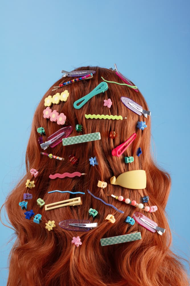 Vibrant Hair Clips by Julia Ramiro — canvas wall art