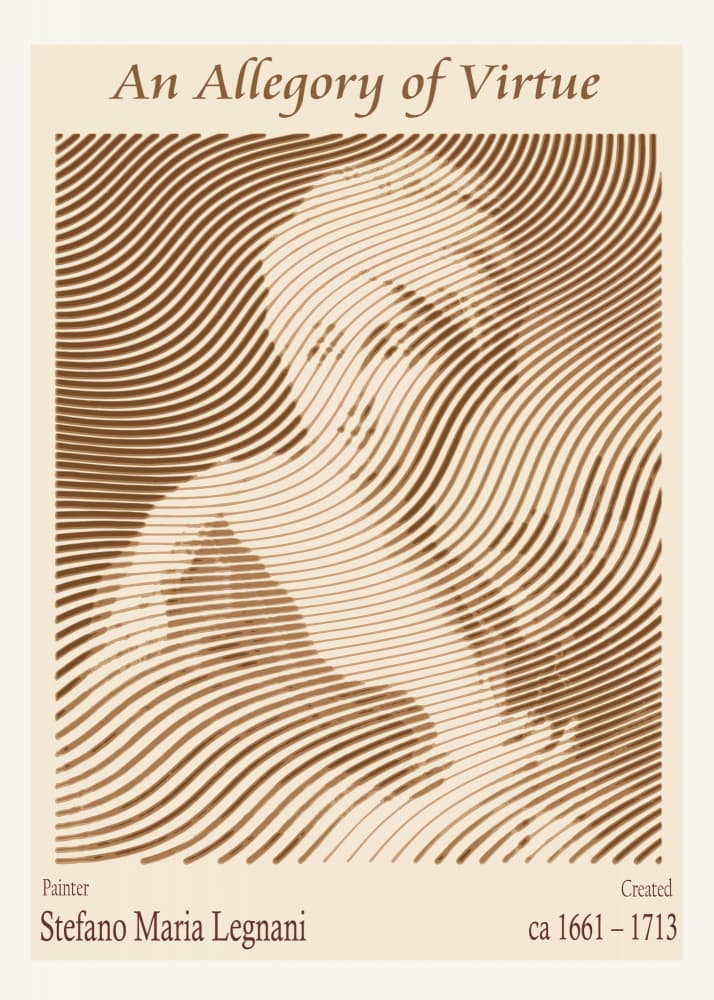 Wavy Line Portrait by Doa Project — canvas wall art